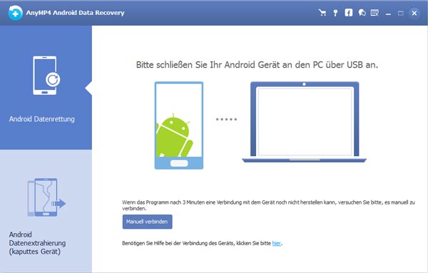 Android Data Recovery starten