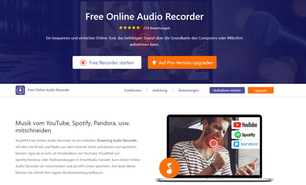 Free Audio Recorder starten