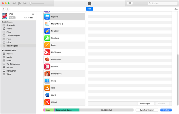 iPad Dateien in iCloud Drive speichern