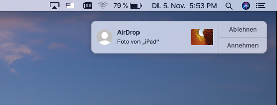 iPad Dateien auf Mac empfangen