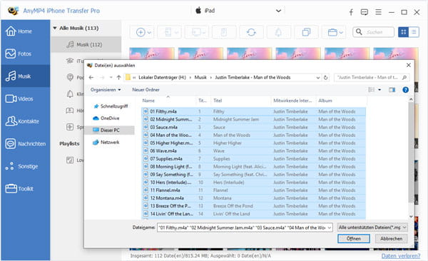 Dateien vom PC auf iPad übertragen