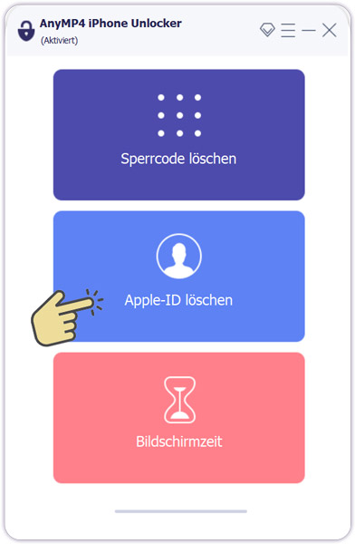 Apple-ID löschen wählen