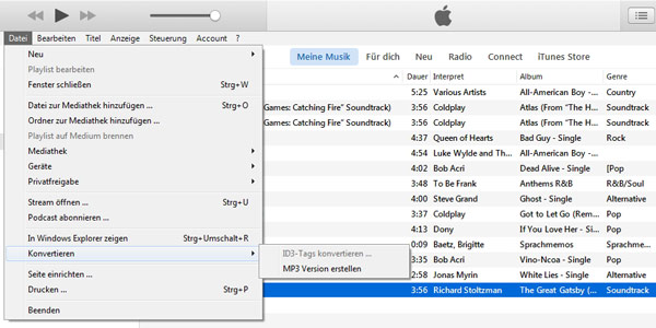 AAC in MP3 mit iTunes umwandeln