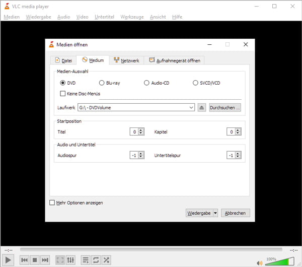 DVD auf Festplatte kopieren mit VLC