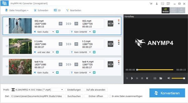 1080p-Videos hinzufügen