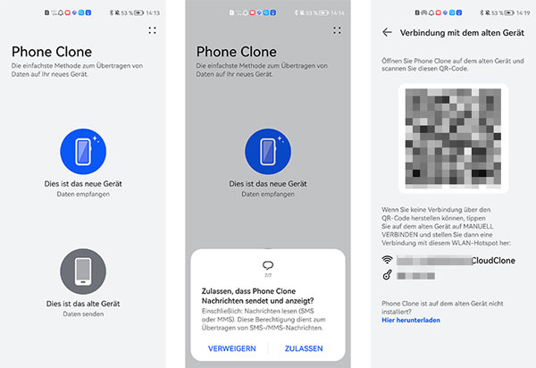 Daten mit Phone Clone übertragen