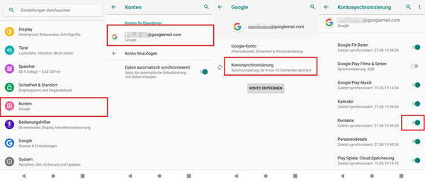 Daten von Samsung mit Google Drive übertragen