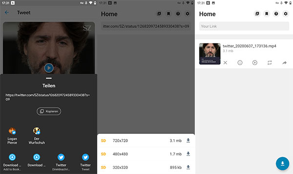 Twitter Video Downloader für Android