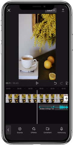 Bild und Ton synchronisieren mit CapCut