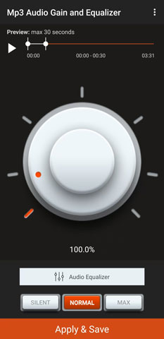 Lautstärke in MP3 Audio Gain und Equalizer anpassen