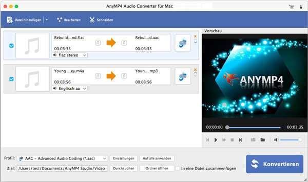 Audiodateien hinzufügen