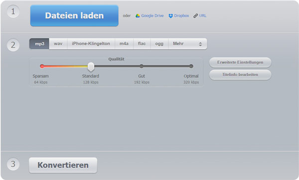 Online Audio Converter öffnen