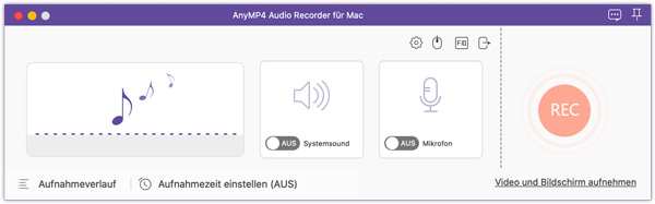 Audio Recorder für Mac starten