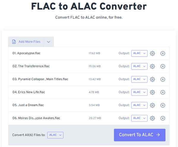 FLAC to ALAC Converter Online