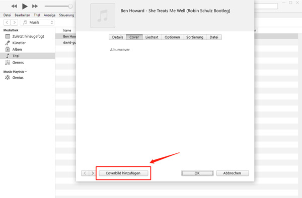 iTunes: MP3 Albumcover hinzufügen