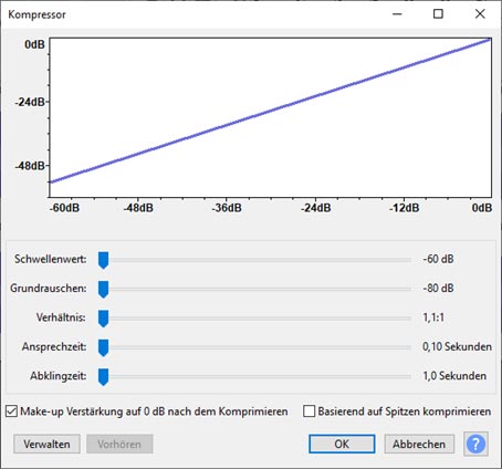 Kompressor von Audacity