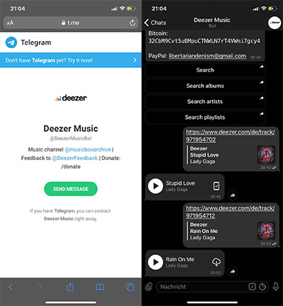 Telegram-Bot: Deezer Downloader