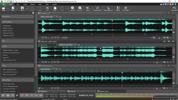 WavePad Audio Editing Software