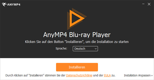AnyMP4 Blu-ray Player installieren