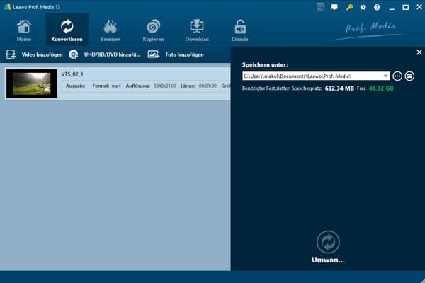 Blu-ray rippen mit Leawo Blu-ray Ripper