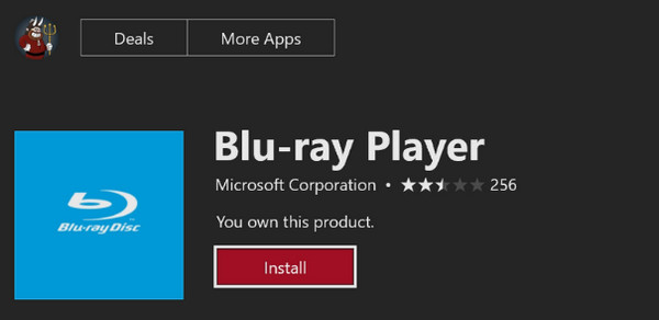 Blu-ray Player App im Xbox One Store