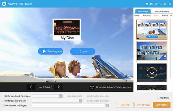 AnyMP4 DVD Creator als Windows DVD Maker Alternative