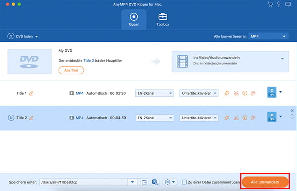 AnyMP4 DVD Ripper für Mac