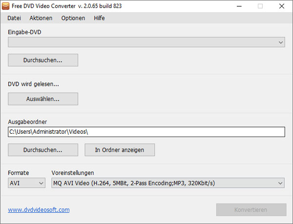 DVD in AVI umwandeln mit Free DVD Video Converter