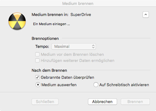 Mac: ISO-Datei auf DVD brennen