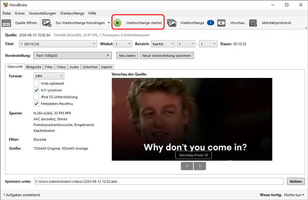 Mehrere DVDs mit HandBrake rippen