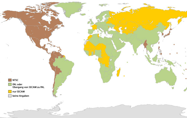 PAL vs. NTSC: Regionen