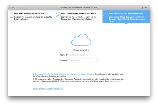 Daten aus iCloud wiederherstellen