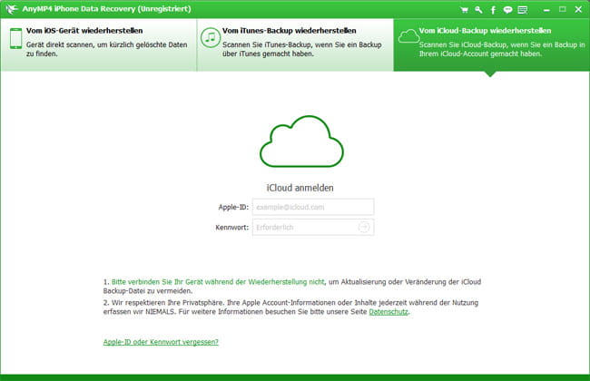 Daten aus iCloud wiederherstellen