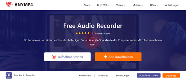 Free Audio Recorder öffnen