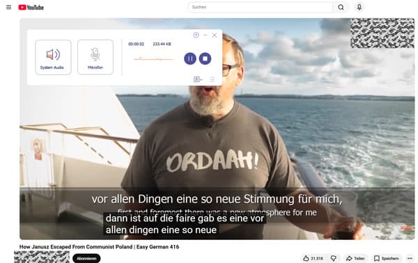 YouTube Audio Online aufnehmen