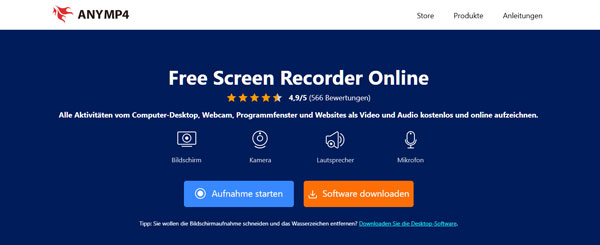 Free Online Screen Recorder starten