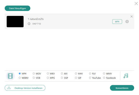 M2TS in MP4 umwandeln