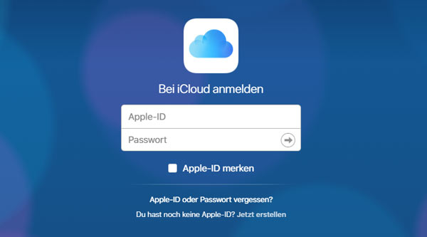 iCloud anmelden