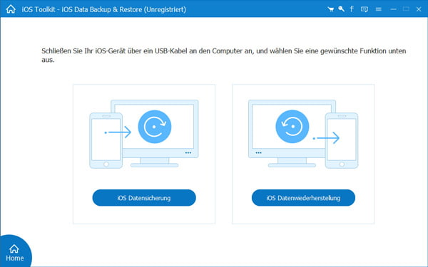 iOS Datensicherung & Wiederherstellung öffnen