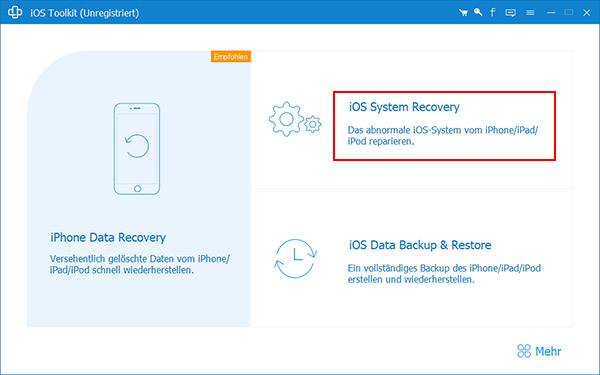 iOS-System wiederherstellen wählen