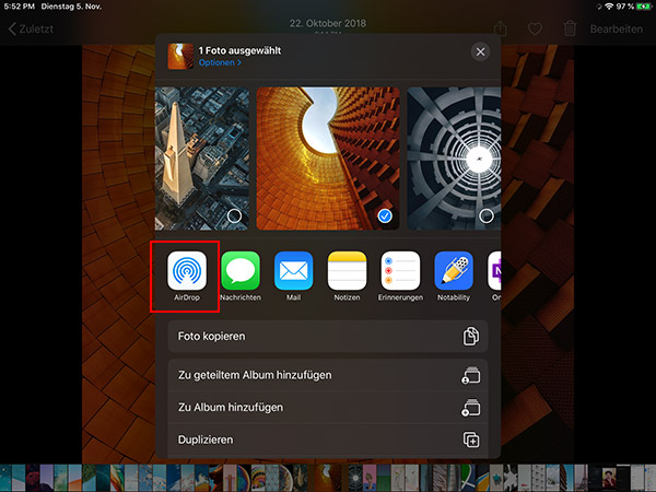 AirDrop auf iPad nutzen