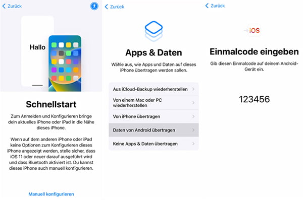 Auf iOS übertragen