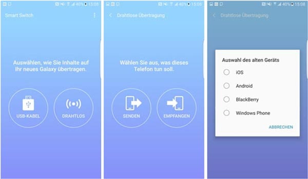 Daten von iPhone auf Samsung übertragen mit Smart Switch