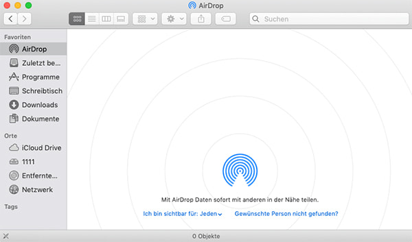 Fotos von Mac auf iPhone ziehen mit AirDrop