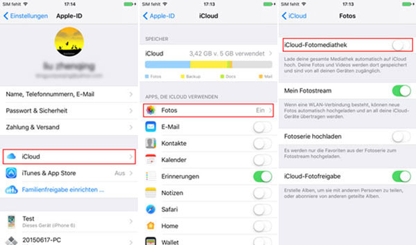 iCloud-Fotomediathek aktivieren