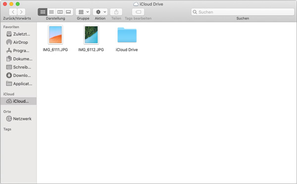 iPad Dateien von iCloud Drive auf Mac laden