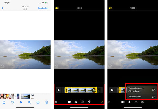 Video mit Fotos-App schneiden
