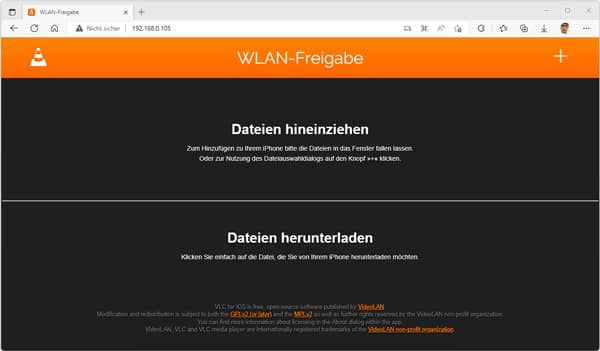 Videos von PC auf iPhone laden mit VLC