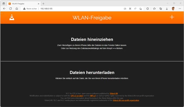 Videos von PC auf iPhone laden mit VLC