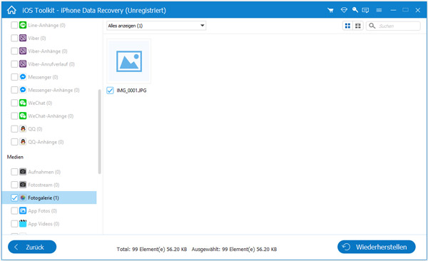 Gelöschte Bilder wiederherstellen iPhone